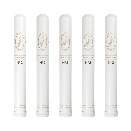Davidoff signature no. 2 tubos 6" x 38 pack of 5 robusto cigar