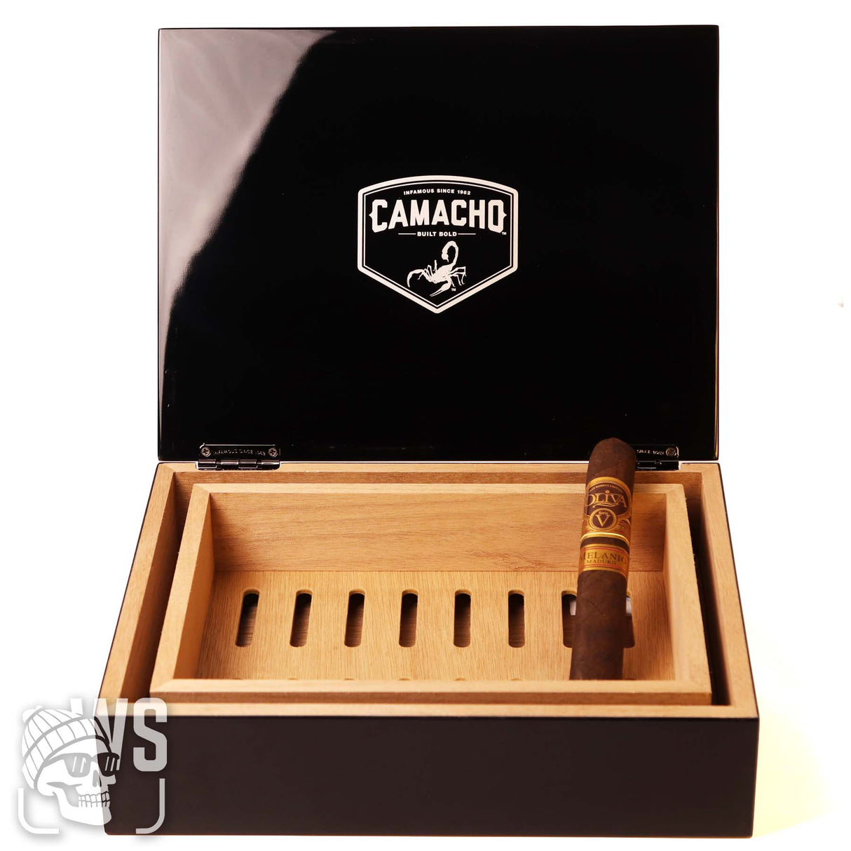 Camacho premium wood cigar presentation box black cigar humidor