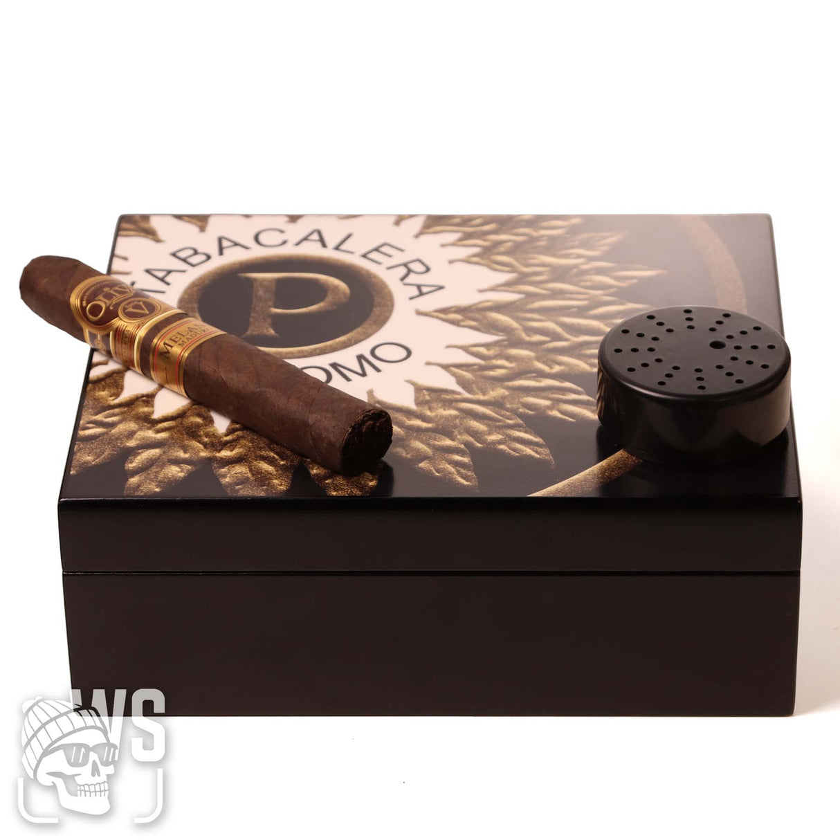 Perdomo printed cigar humidor box black cigar humidor