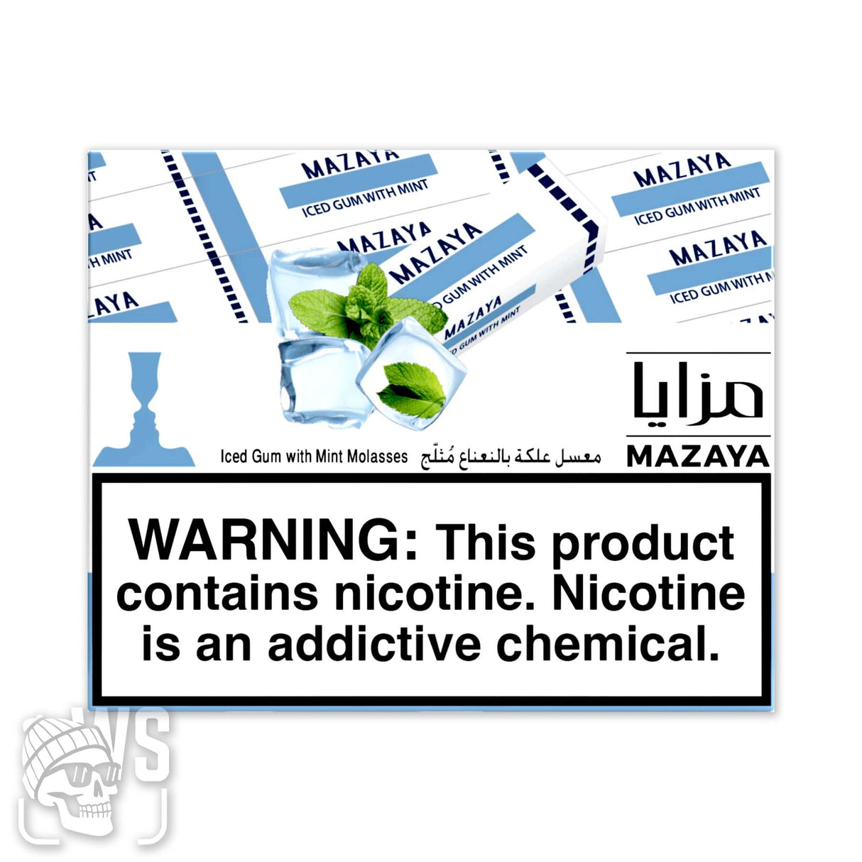 MAZAYA ICED GUM WITH MINT HOOKAH FLAVOR