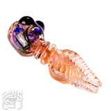 GLASS TURTLE HAND PIPE WITH LEAF BODY DESIGN