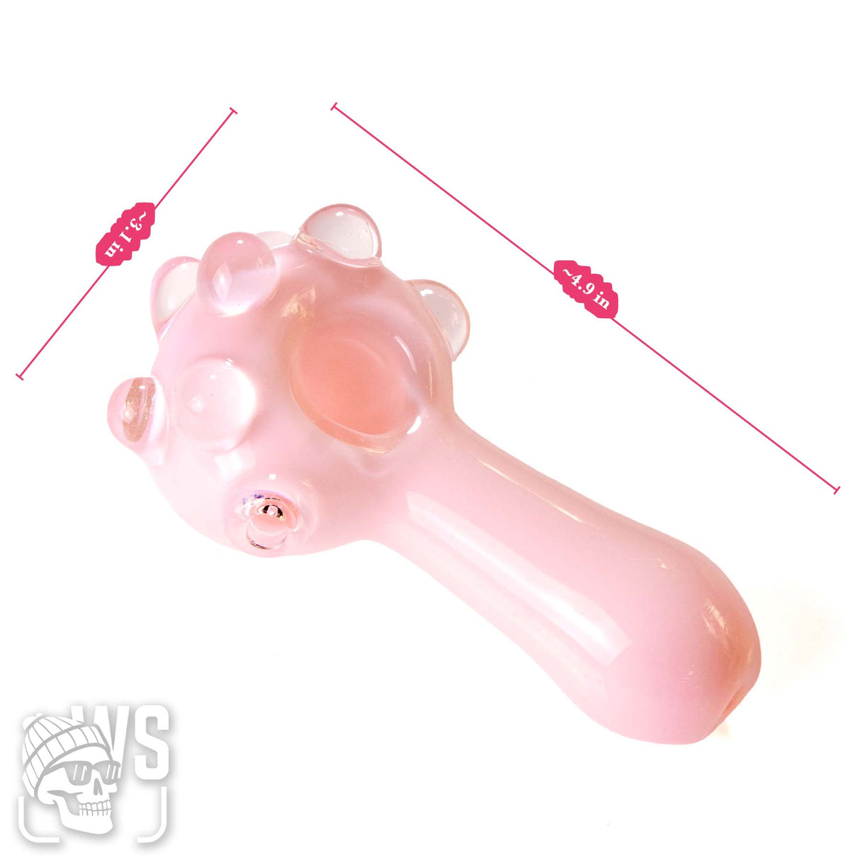FROSTED MARBLE GLASS SPOON PIPE