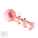 THICK GLASS SPOON GIRLY PIPE WITH CLEAR MARBLE HAND GRIP