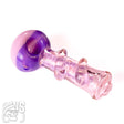 WeSmoke.com THICK GLASS SPOON GIRLY PIPE WITH CLEAR MARBLE HAND GRIP Purple Pink Girly Pipes