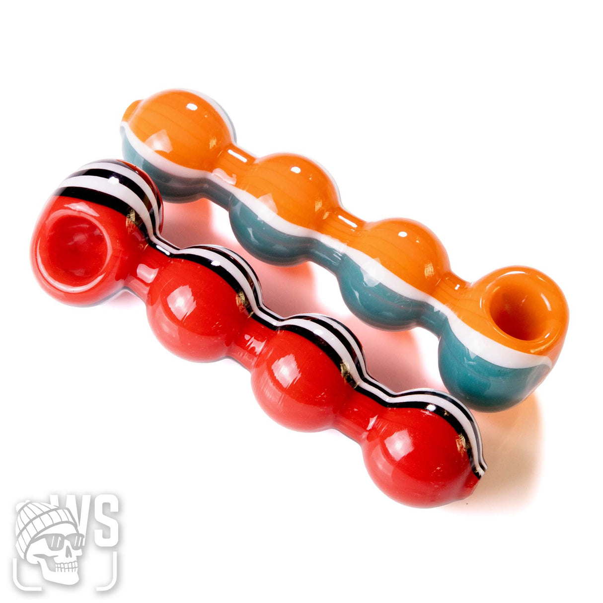TRIPLE BUBBLE GLASS SPOON PIPE