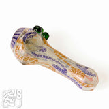 COLOR FUMED TWISTED GLASS SPOON PIPE