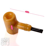 CLASSIC GLASS SHERLOCK PIPE WITH FLAT BASE