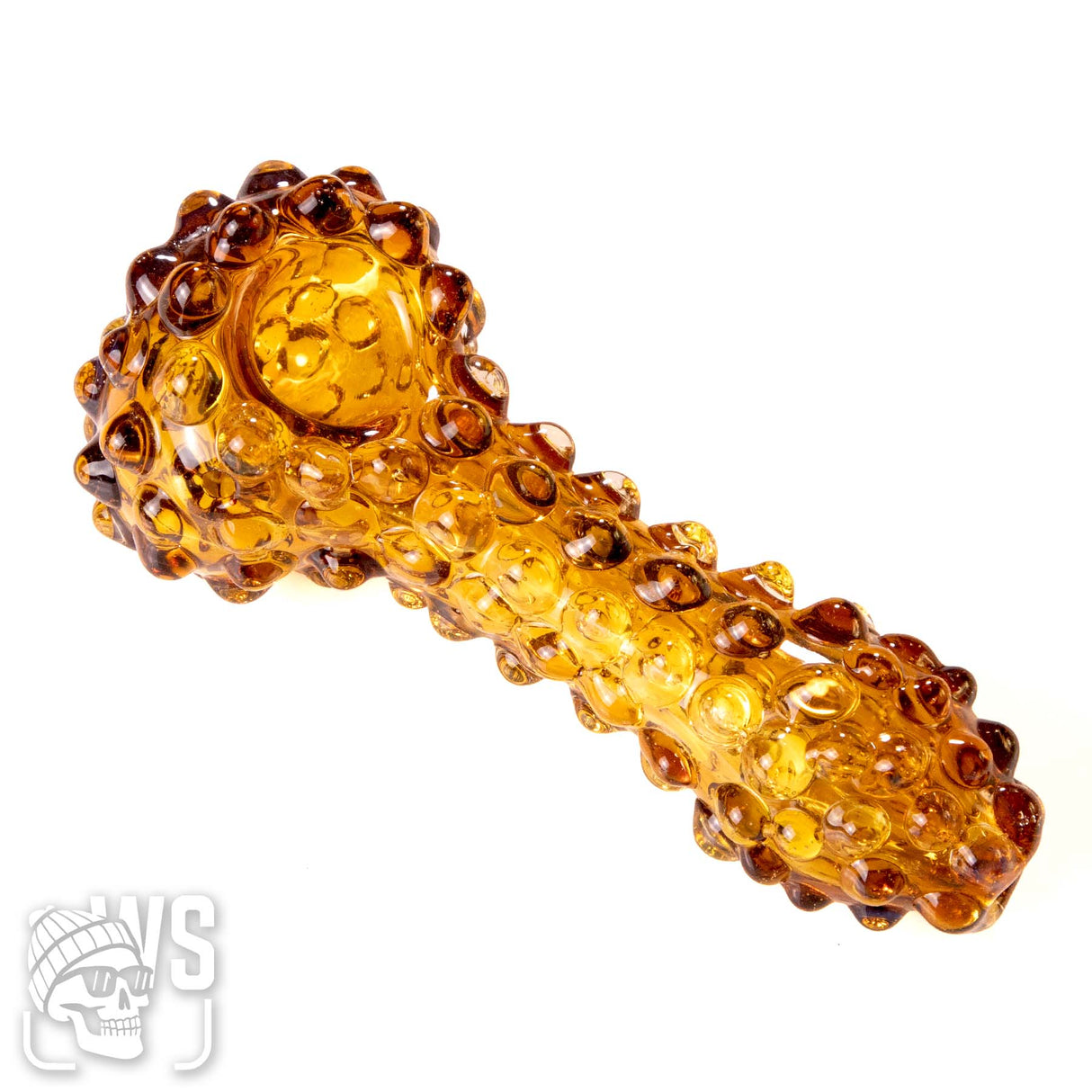 TEXTURED BUBBLE GLASS SPOON PIPE