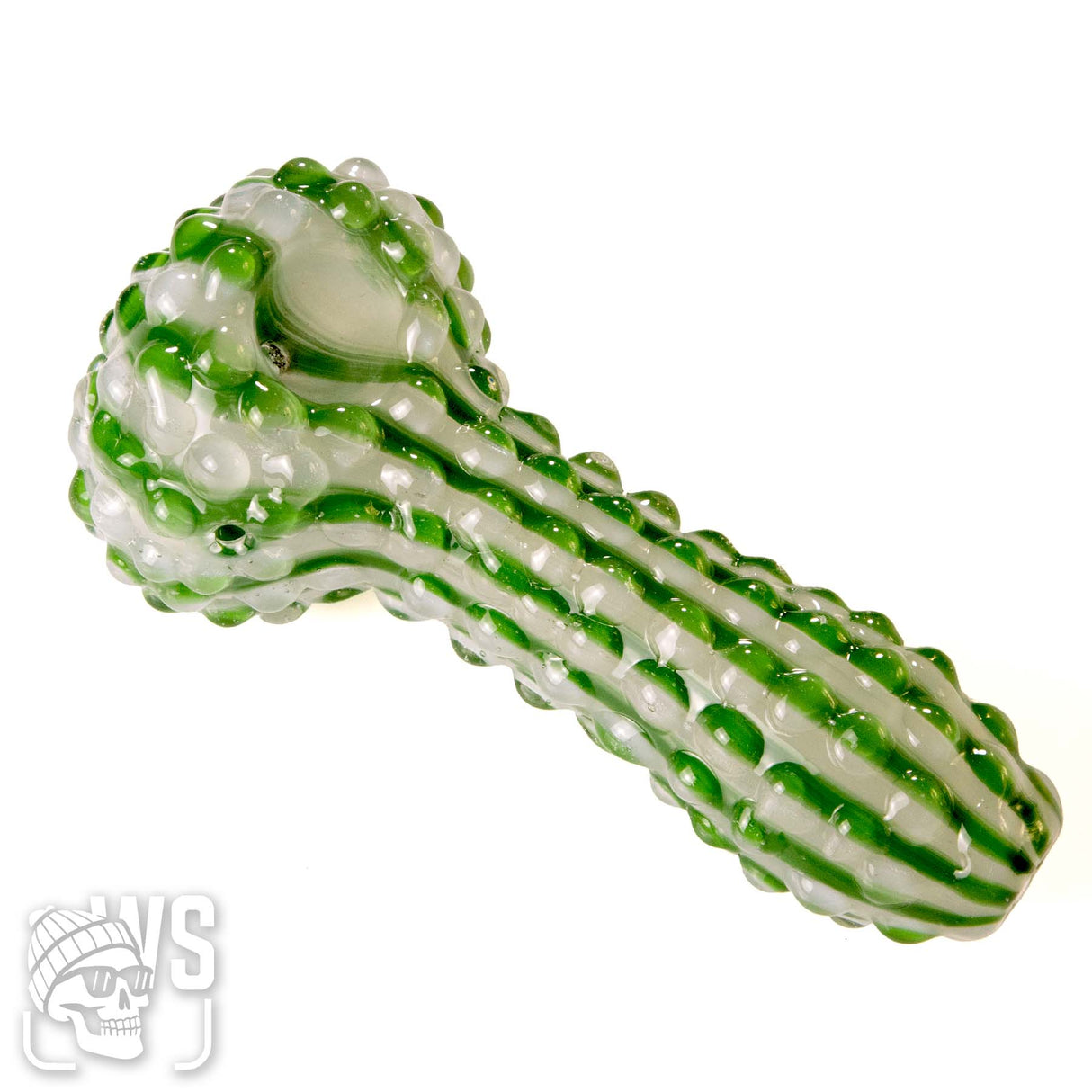 TEXTURED BUBBLE GLASS SPOON PIPE