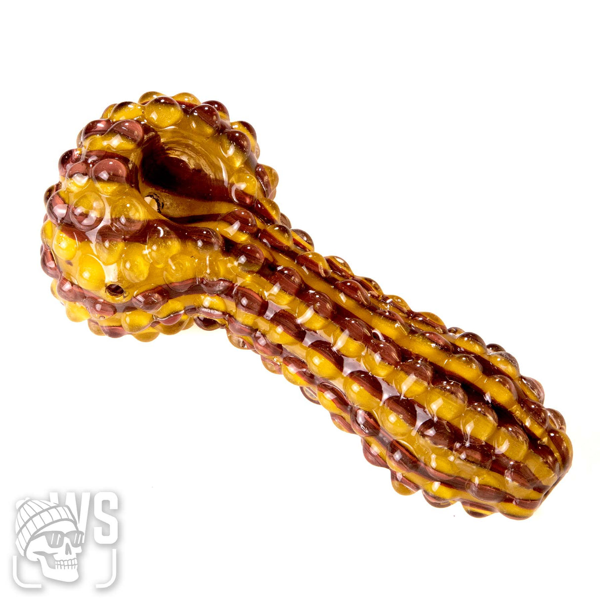 TEXTURED BUBBLE GLASS SPOON PIPE