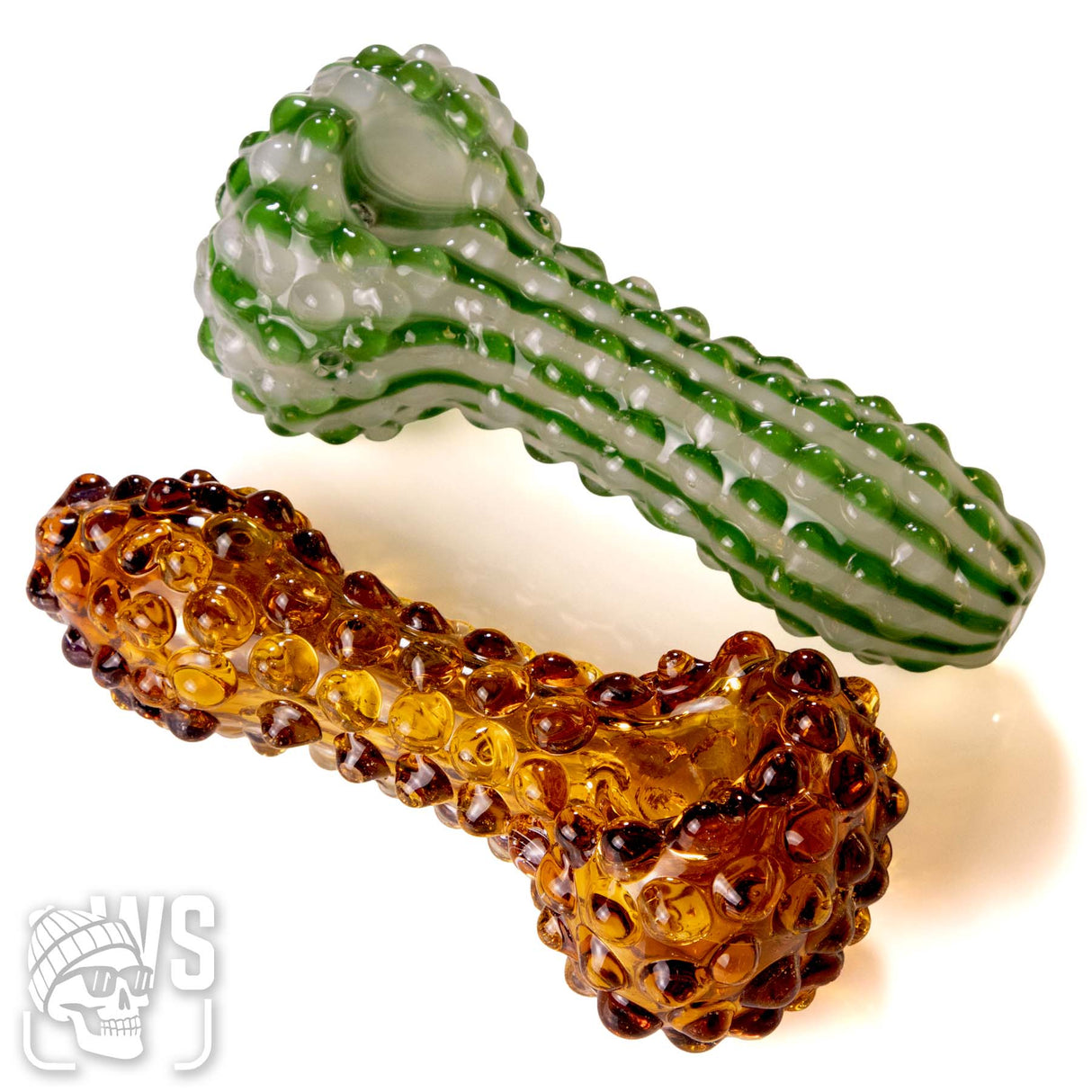 TEXTURED BUBBLE GLASS SPOON PIPE