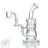 GLASS SCIENTIFIC RECYCLER DAB RIG WITH QUARTZ BANGER