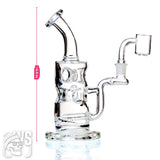 GLASS SCIENTIFIC RECYCLER DAB RIG WITH QUARTZ BANGER