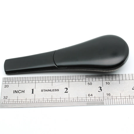 3.8" Metal Smoking Pipes Magnetic Lid Zinc Alloy Smoke Bowl Tobacco Black Pipe