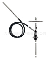 EL BOMBER STAINLESS STEEL SINGLE TUBE HOOKAH SET WITH GLASS BASE