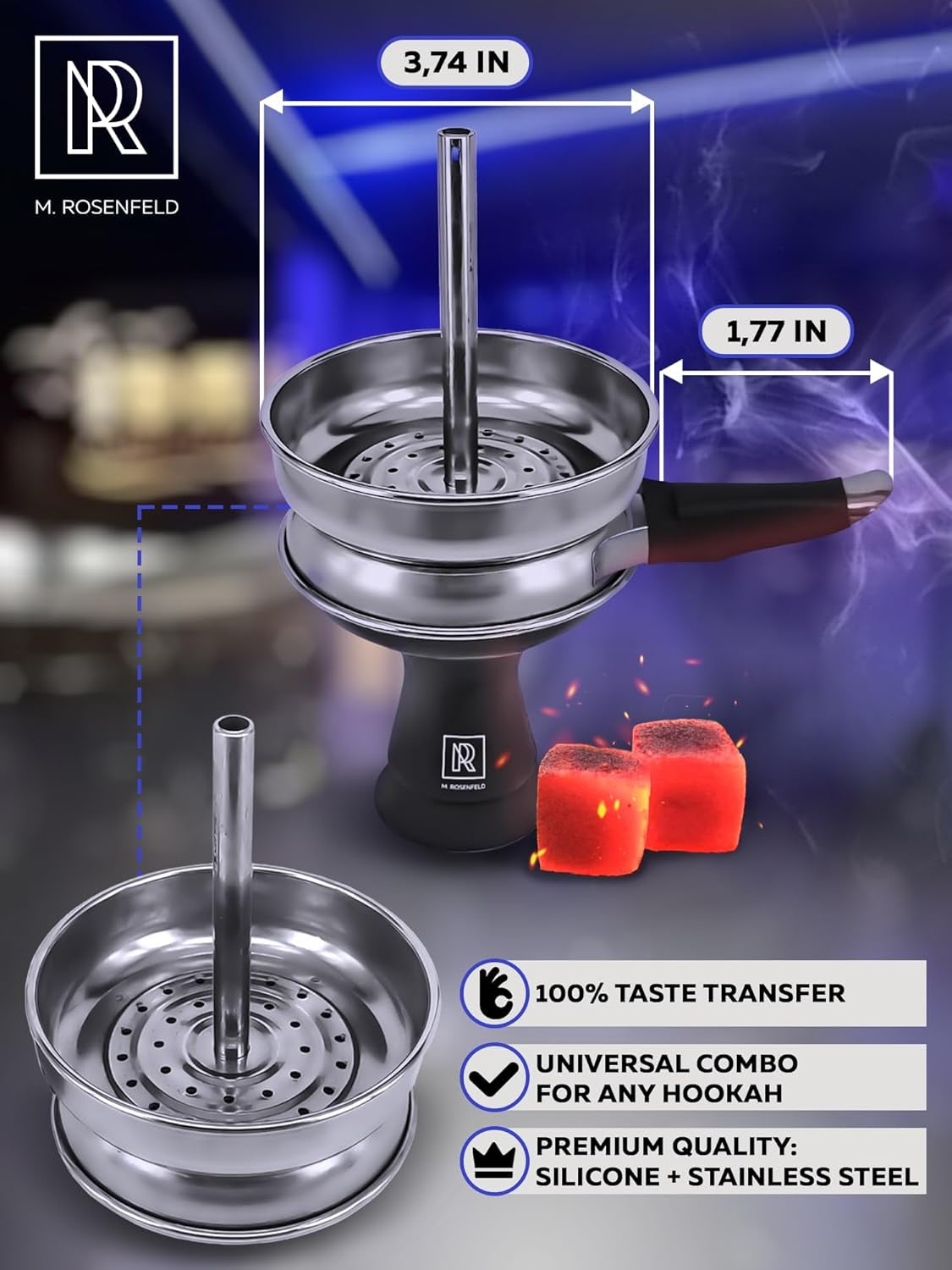 BLACK SILICONE HOOKAH BOWL SET SILICONE – PREMIUM SHISHA BOWL PHUNNEL HOOKAH BOWL