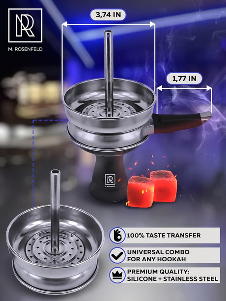 BLACK SILICONE HOOKAH BOWL SET SILICONE – PREMIUM SHISHA BOWL PHUNNEL HOOKAH BOWL