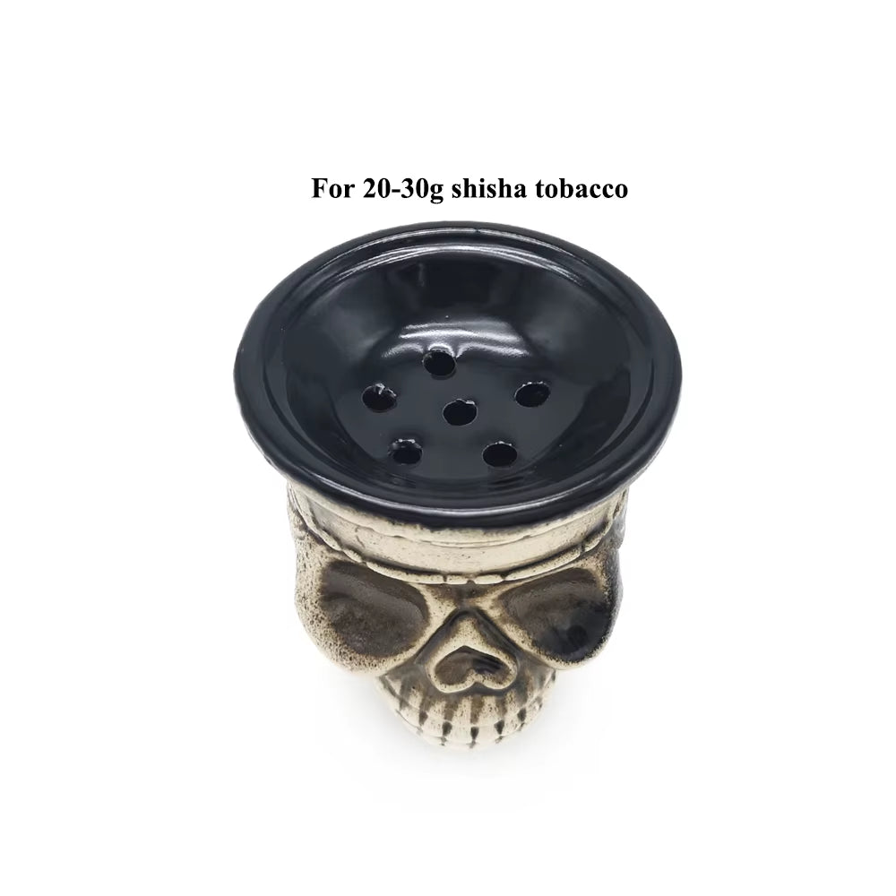 SKULL CERAMIC HOOKAH BOWL SHISHA TOBACCO ACCESSORY