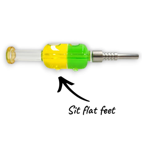 FREEZABLE Glycerin Vapor Straw Wax Tobacco Kit Glass Titanium Tip Tool | GREEN