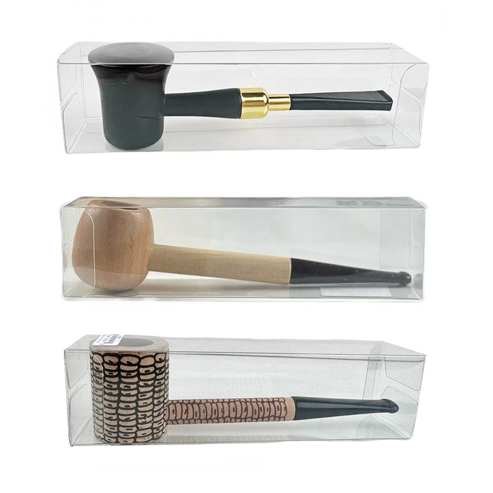 3 Durable Wooden Wood Smoking Pipe Tobacco Cigarettes Cigar Pipes Enchase Gift 3