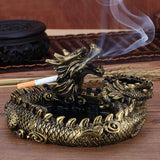 Creative Design Unique Portable Living Room Ashtray for Car Interior Home Frame Dragon Ashtray as Gift for Friends