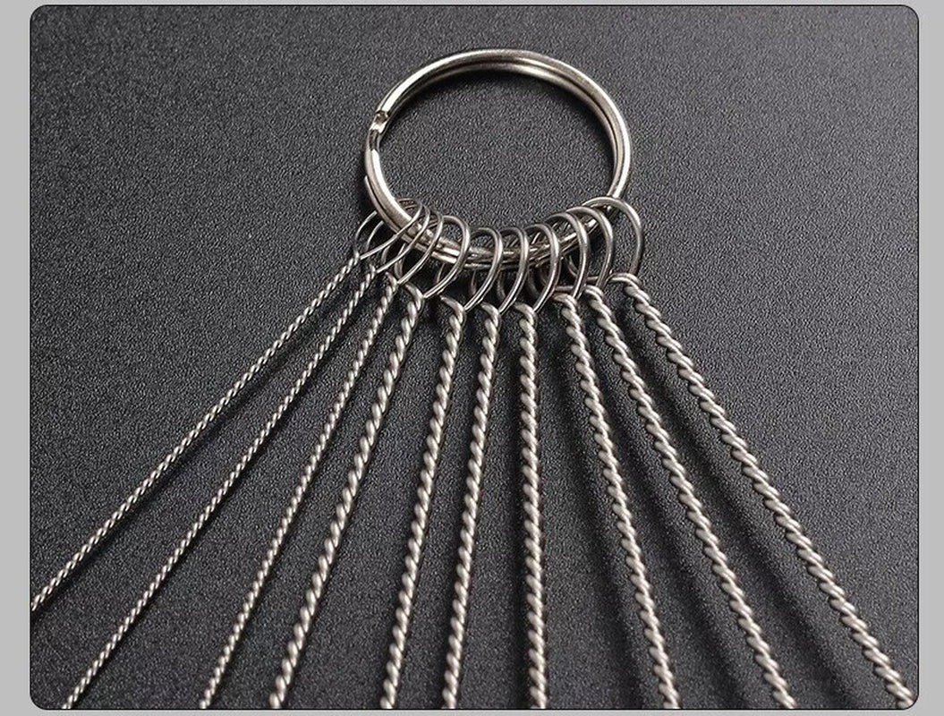 10Pcs Pipe Cleaners Brush Smoking / Tobacco Pipe Cleaning Tools White 10 Sizes