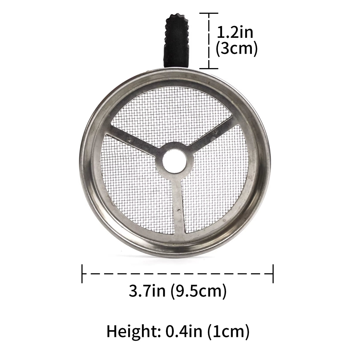 HOOKAH GRID HEAT MANAGEMENT SCREEN GRILL WITH SILICONE HANDLE