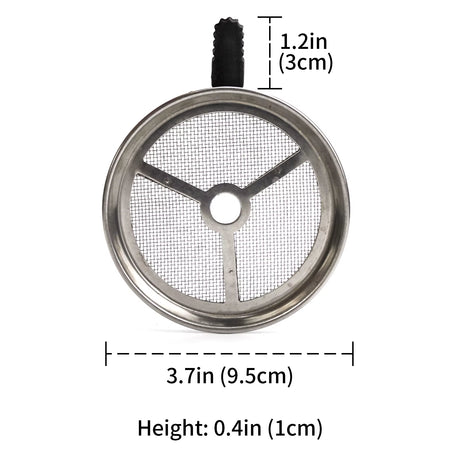 HOOKAH GRID HEAT MANAGEMENT SCREEN GRILL WITH SILICONE HANDLE