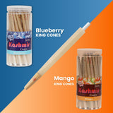 Kashmir Pre Rolled Cones King Size Blueberry Flavored Rolling Paper Cones 50 Ct