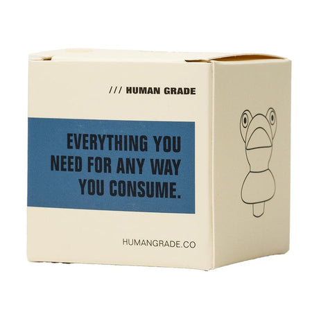 Human Grade Carb Cap Frog GREEN W BLUE BASE Thick Borosilicate Glass Handmade