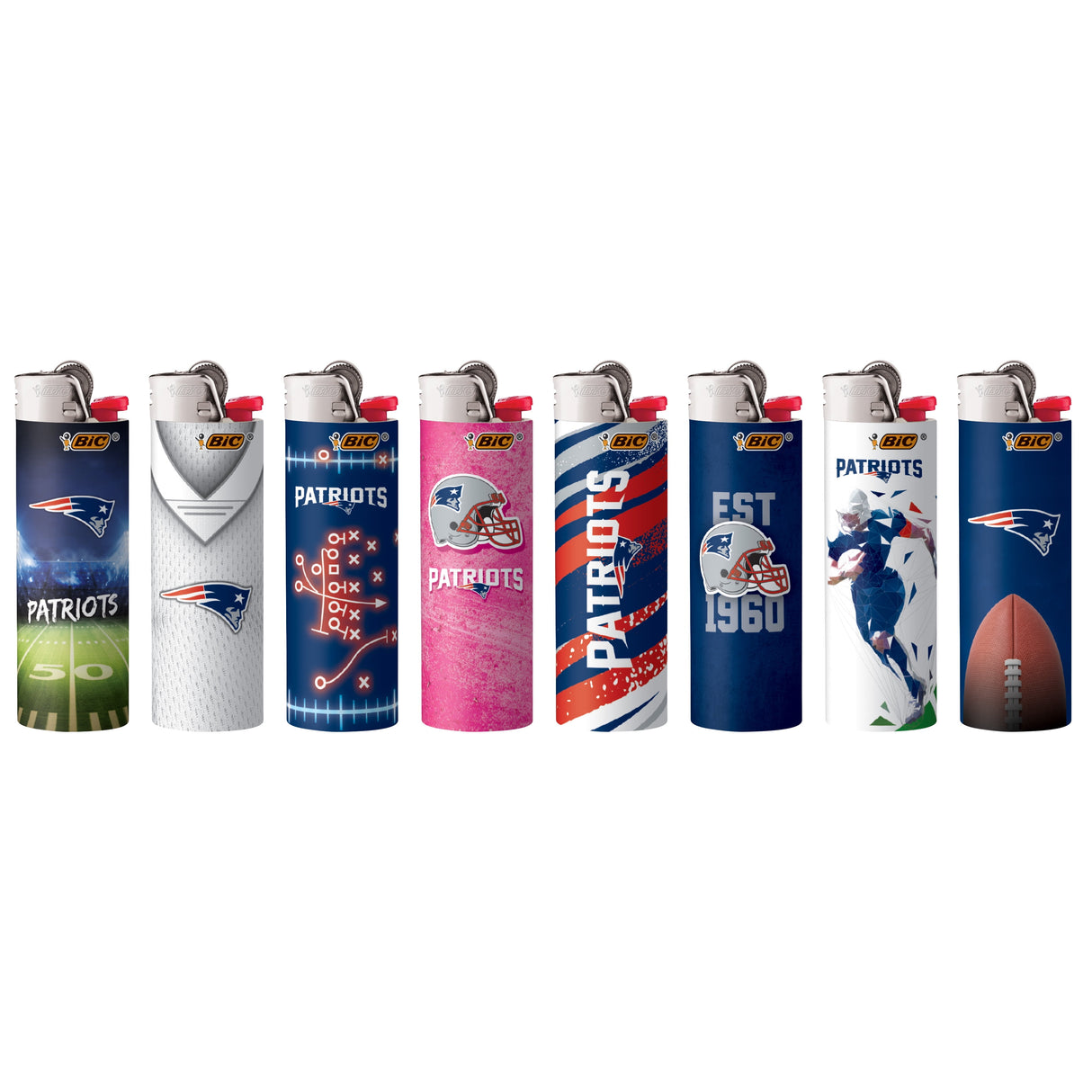 Special Edition New England Patriots Series Pocket Lighters, 6-Pack