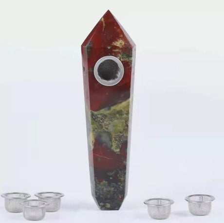 Natural Quartz Smoking Pipe Crystal Point Wand Stone Rock Obelisk Healing 1Pc