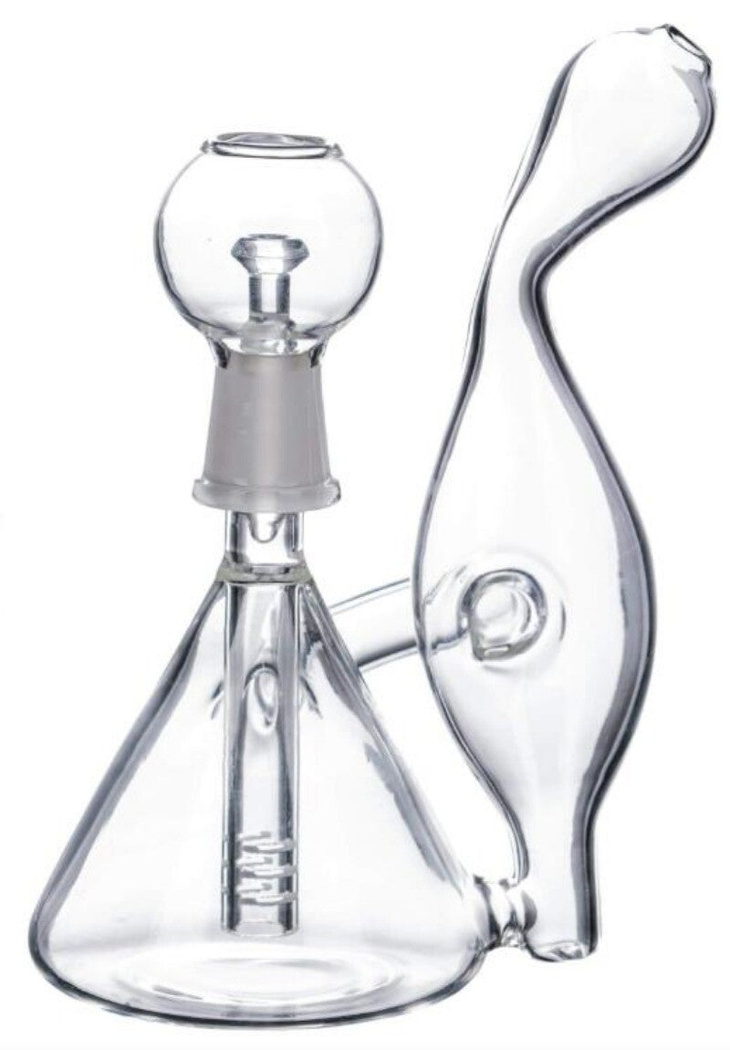 Mini Design Glass Hookah Bong Bubbler Smoking Water Pipe Portable 6.2Inch