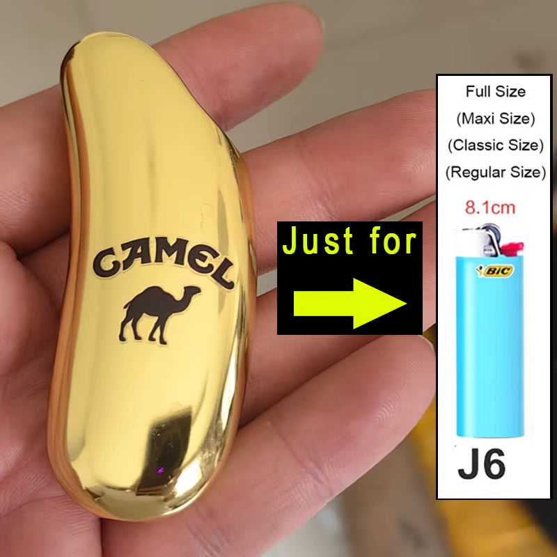 Fashion Metal Lighter Case Cover Shell Holder for Bic Lighters Sleeve J5 J6 Type Mini/Standard without Lighter