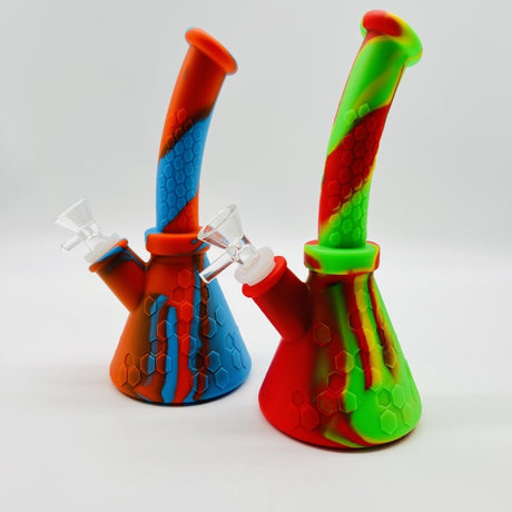 6.4 " Silicone Smoking Water Pipe Bong Tobacco Bubbler Different Colors
