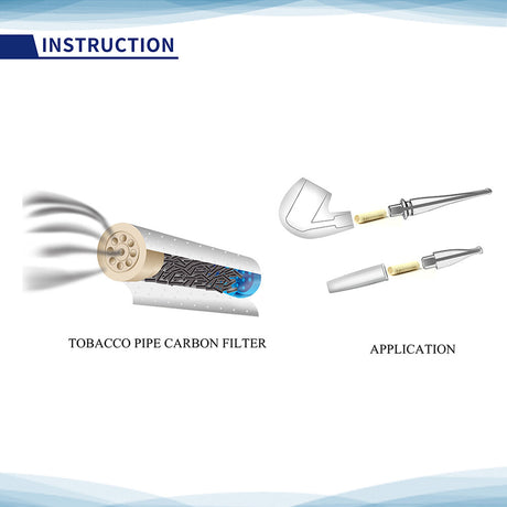 50Pcs Activated Carbon Filter for Tobacco Pipe 9Mm Filters Smoking Accessories