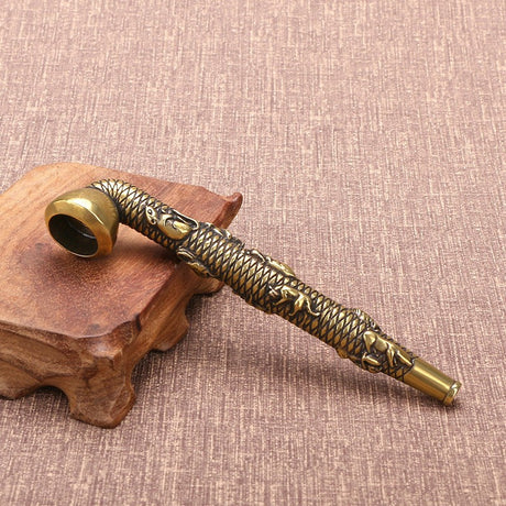 Brass Vintage Animal Pattern Cigarette Holder Filter Pipe Cigarette Pipe Holder