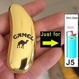 Fashion Metal Lighter Case Cover Shell Holder for Bic Lighters Sleeve J5 J6 Type Mini/Standard without Lighter