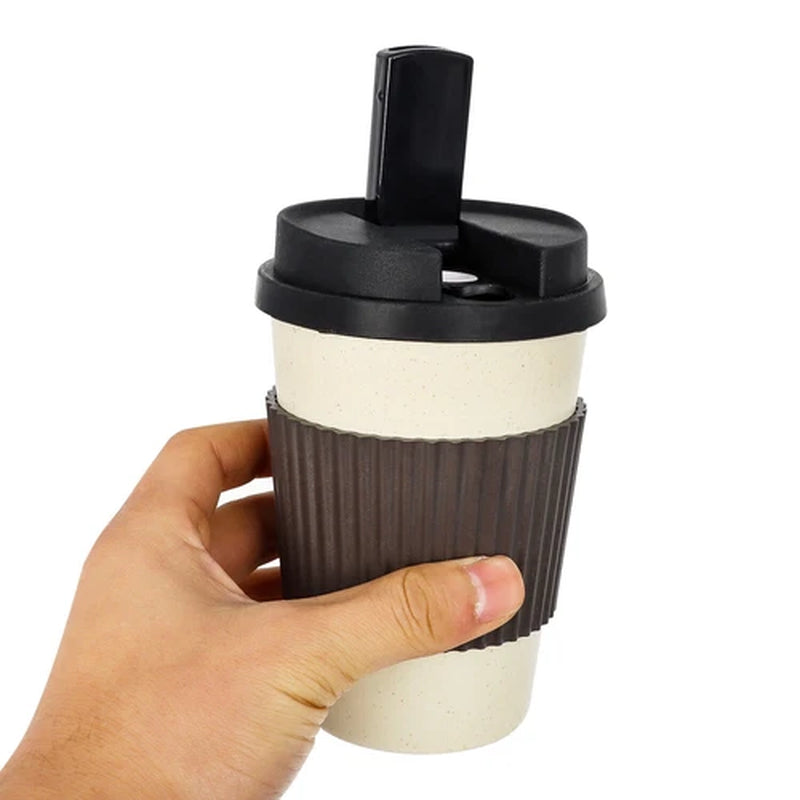 5.5'' Silicone Portable Brown Coffe Cup Glass Bong Water Pipe Bubbler