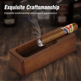 Cigar Ashtray Wooden Ashtrays Smokers Outdoor Home Office Decoration Useful Ashtray Portable Travel Ashtray Smoking Lover'S Gift