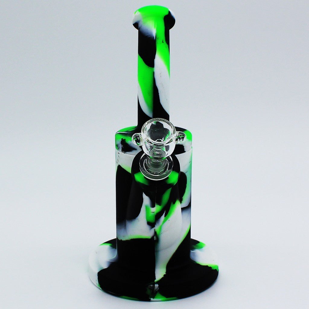Silicone Rig Smoking Water Pipe Tobacco with 14Mm Glass Bowl
