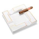 Ceramic Cigar Ashtray Square Cigarette Ashtrays 4 Holder 1 Ash Slot Table Cigar Ash Tray Large Ashtray for Home with Box