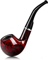 Joyoldelf Tobacco Pipe, Classic Smoking Pipe with Foldable Tobacco Pipe Stand