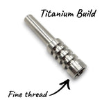 FREEZABLE Glycerin Vapor Straw Wax Tobacco Kit Glass Titanium Tip Tool | GREEN