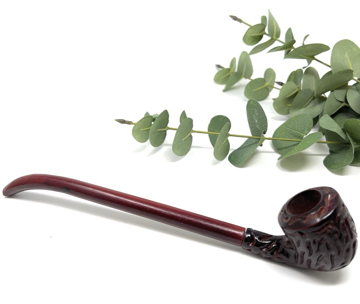 11 Inch Long Churchwarden Gandalf Hobbit Carved Pearwood Tobacco Pipe Bowl