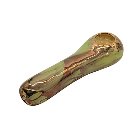 4" Ancient Creations Ceramic Tobacco Smoking Spoon Pipe Green