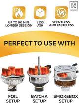 HOOKAH COALS COCONUT HOOKAH CHARCOAL 200 COUNT / 3 KG (6.6 LBS) 25MM CUBES