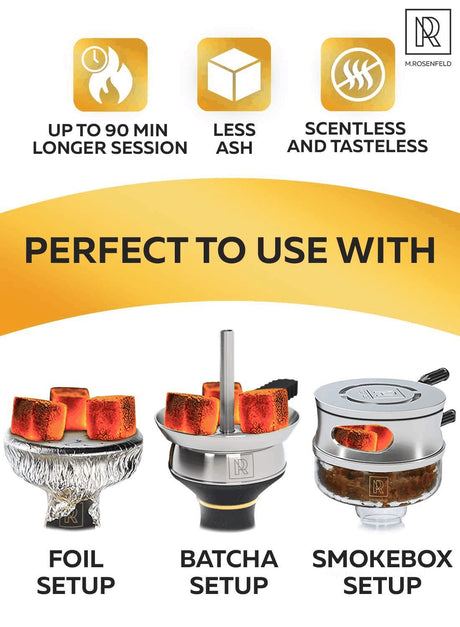 HOOKAH COALS COCONUT HOOKAH CHARCOAL 200 COUNT / 3 KG (6.6 LBS) 25MM CUBES