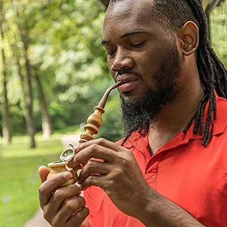 Handmade Wooden Smoking Pipe for Tobacco Cherrywood