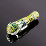 Golden Fumed Chillum Glass Pipes, Clear with Gold Chillums